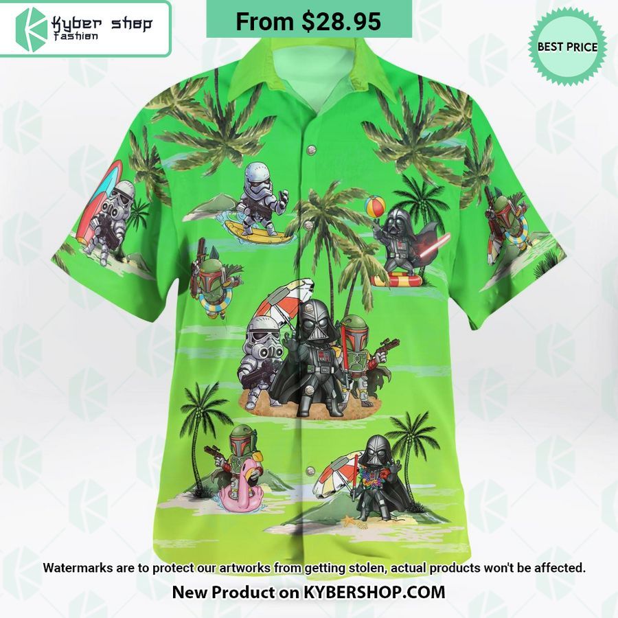 Darth Vader Boba Fett Stormtrooper Hawaiian Shirt Shorts