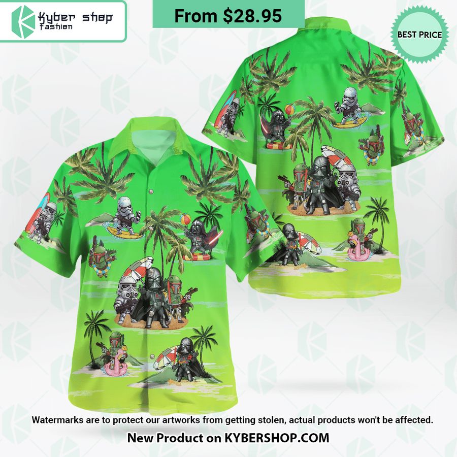 Darth Vader Boba Fett Stormtrooper Hawaiian Shirt Shorts
