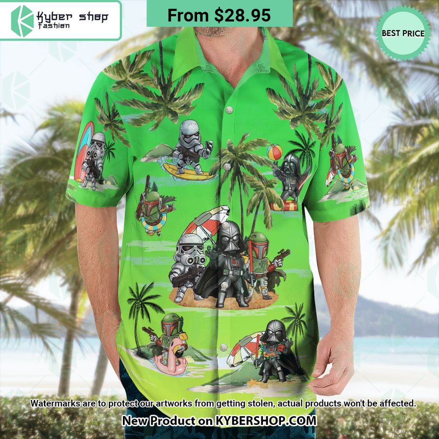 Darth Vader Boba Fett Stormtrooper Hawaiian Shirt Shorts