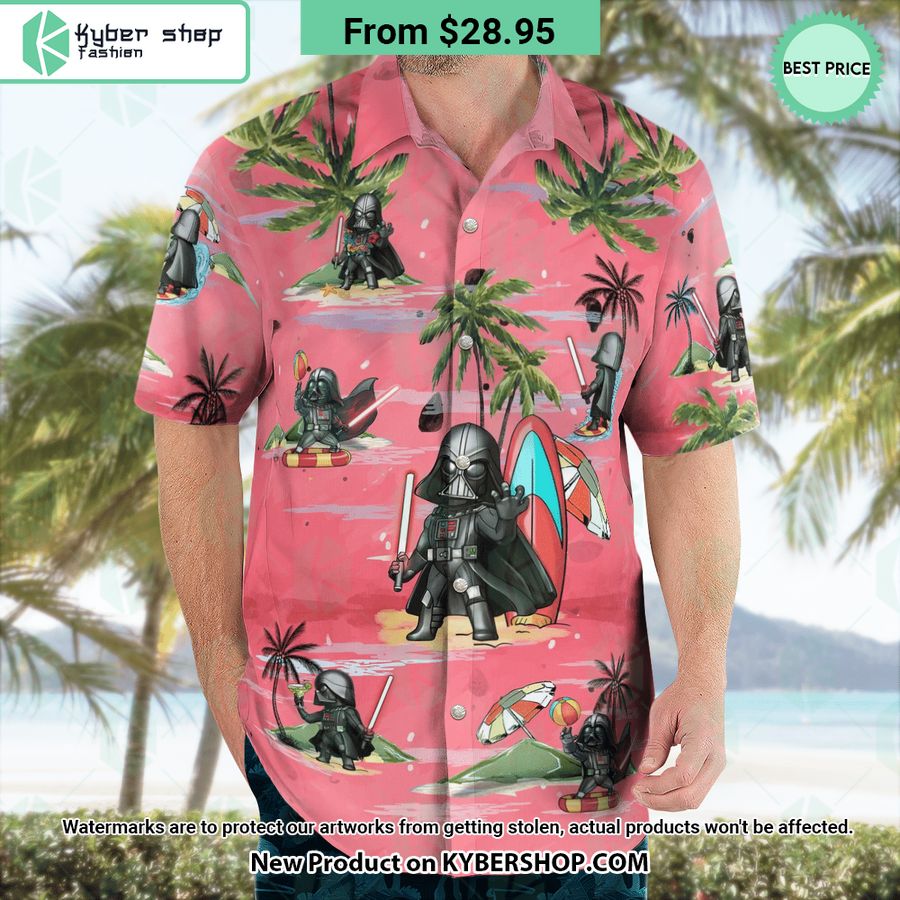 Darth Vader Summer Time Pink Hawaiian Shirt Shorts