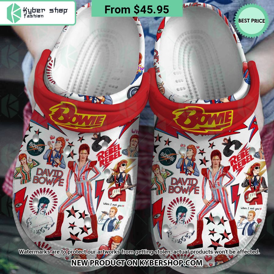 David Bowie Crocs Crocband Shoes
