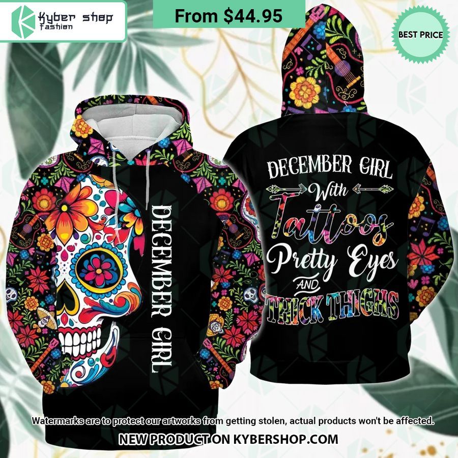 December Girl With Tattoos Pretty Eyes And Thick Thighs Hoodie