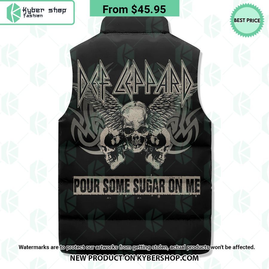 Def Leppard Pour Some Sugar on Me Sleeveless Puffer Jacket