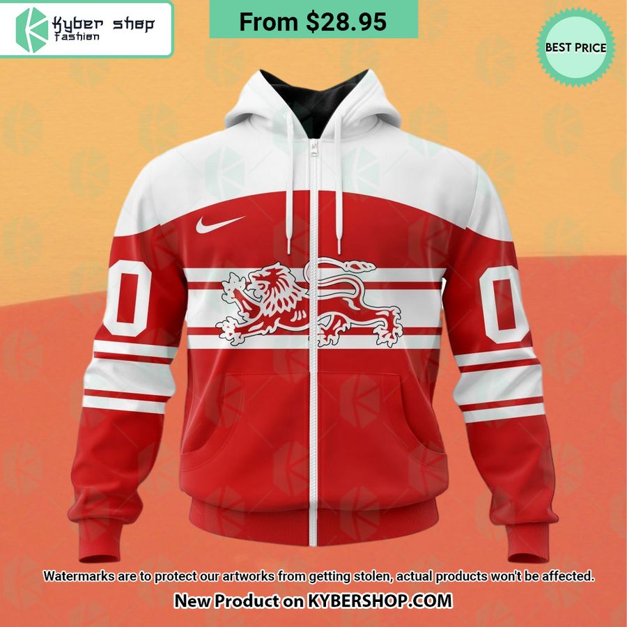 Denmark National Ice Hockey Red Hoodie, Shirt