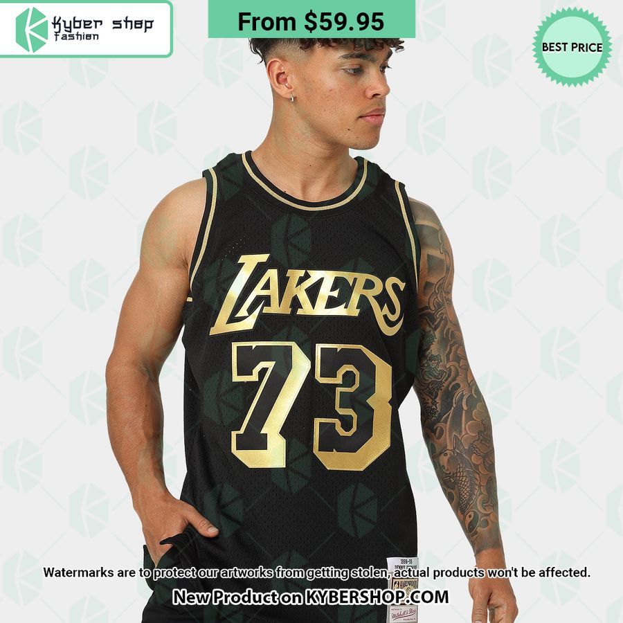 Dennis Rodman 73 Los Angeles Lakers Basketball Jersey