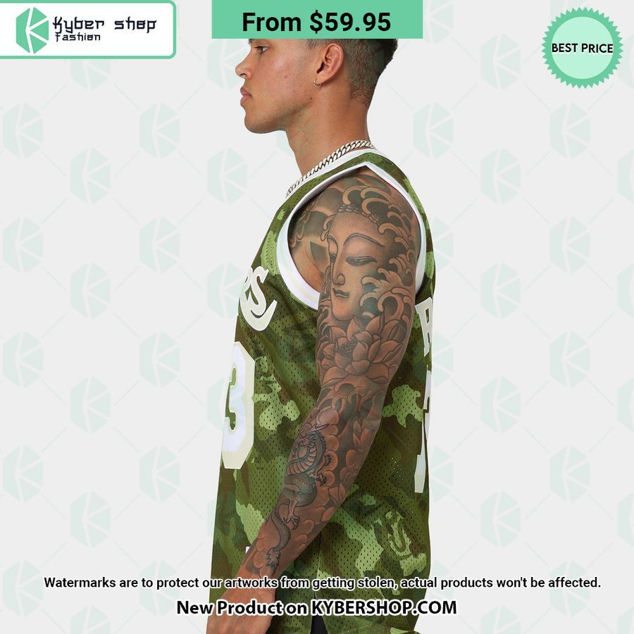 Dennis Rodman 73 Los Angeles Lakers Camo Basketball Jersey