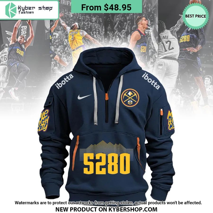 Denver Nuggets 5280 Half Zip Heavy Hoodie