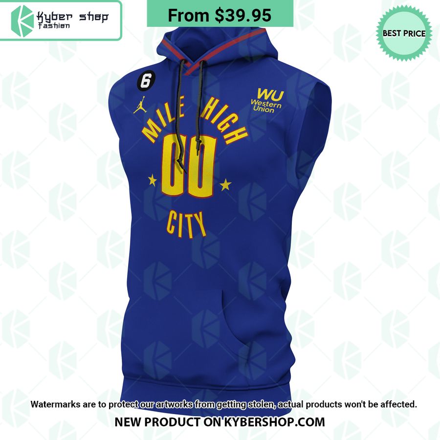 Denver Nuggets Mile High City CUSTOM Sleeveless Hoodie