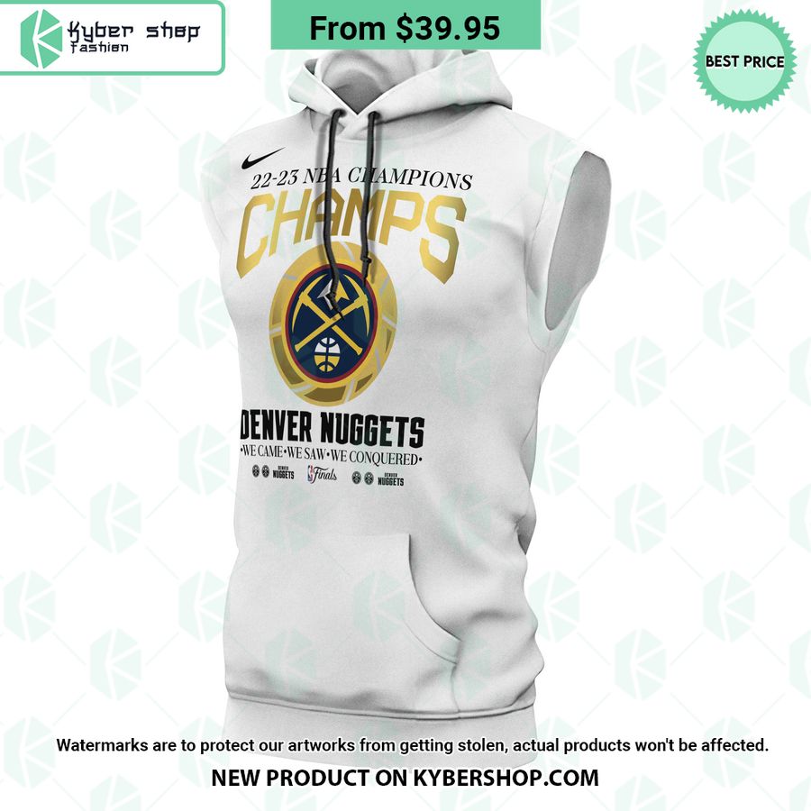 Denver Nuggets NBA Champs Players Name CUSTOM Sleeveless Hoodie