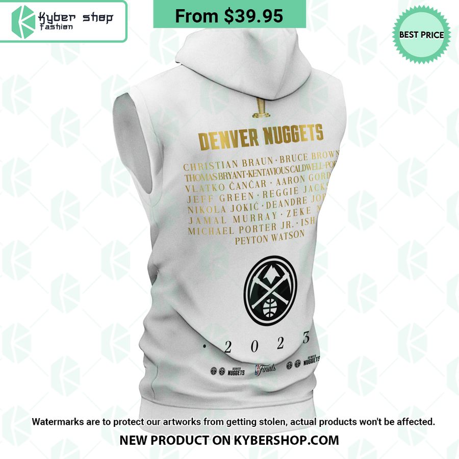 Denver Nuggets NBA Champs Players Name CUSTOM Sleeveless Hoodie
