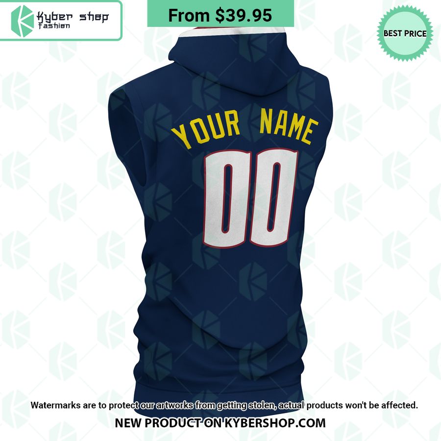 Denver Nuggets Western Union CUSTOM Sleeveless Hoodie