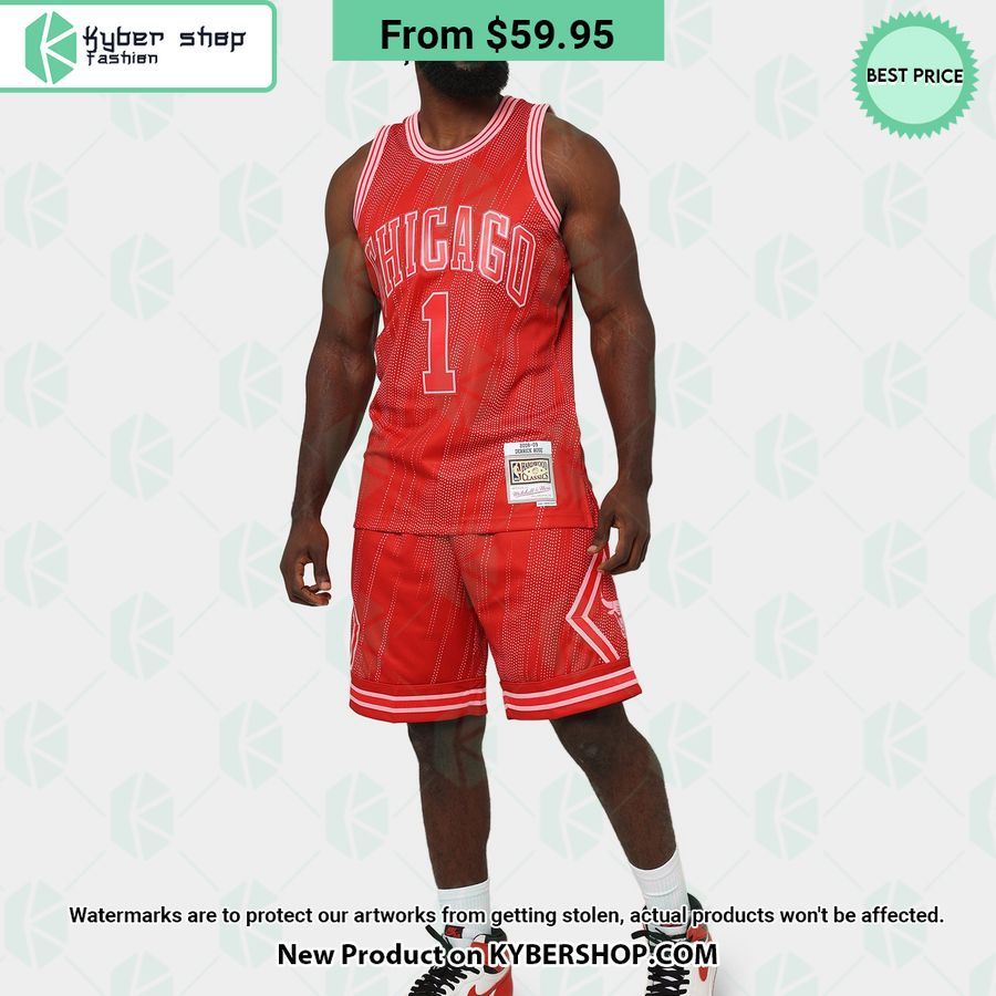 Derrick Rose 1 Chicago Bulls Triple Basketball Jersey