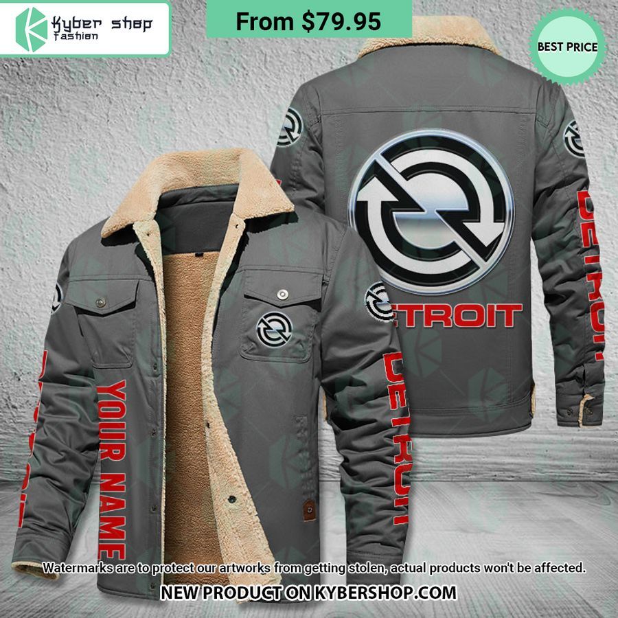 Detroit Diesel CUSTOM Fleece Leather Jacket