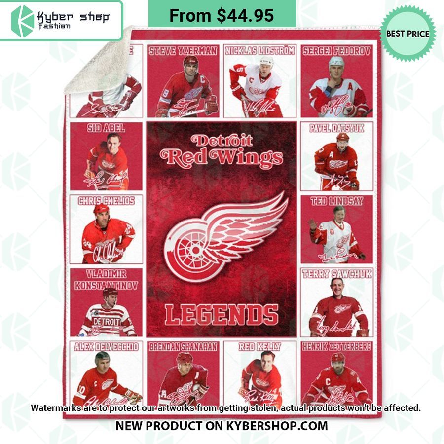 Detroit Red Wings Legends Fleece Blanket