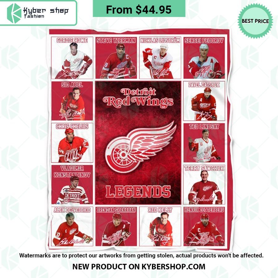 Detroit Red Wings Legends Fleece Blanket