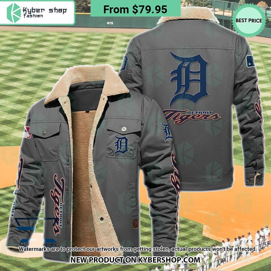 Detroit Tigers MLB Fleece Leather Jacket