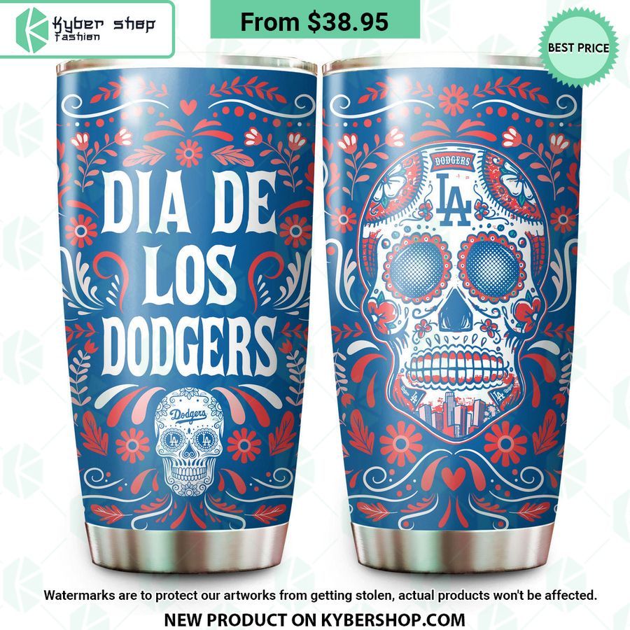 Dia De Los Los Angeles Dodgers Sugar Skull Tumbler