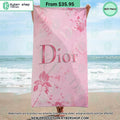 Dior pink Beach Towel