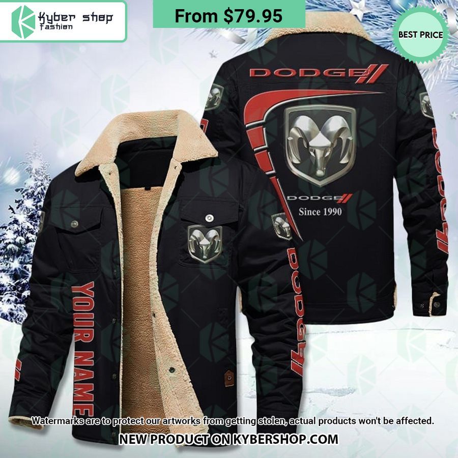 Dodge Fleece Leather Jacket