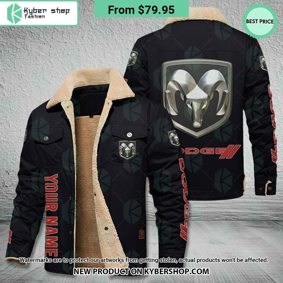 Dodge RAM CUSTOM Fleece Leather Jacket