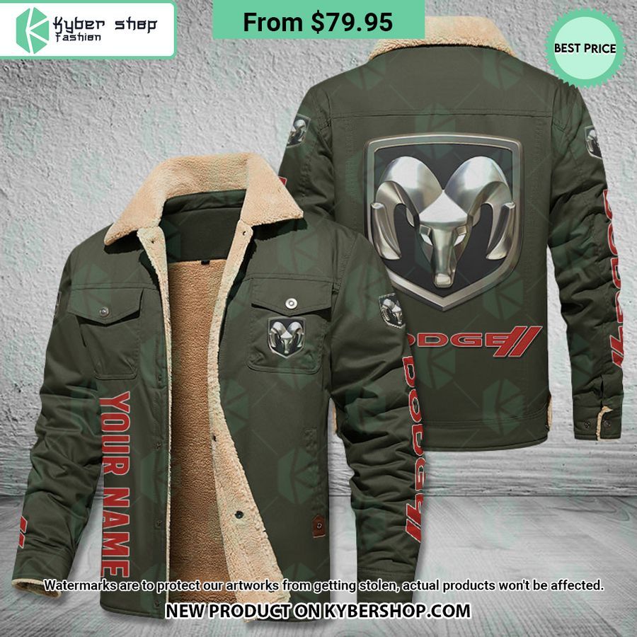 Dodge RAM CUSTOM Fleece Leather Jacket