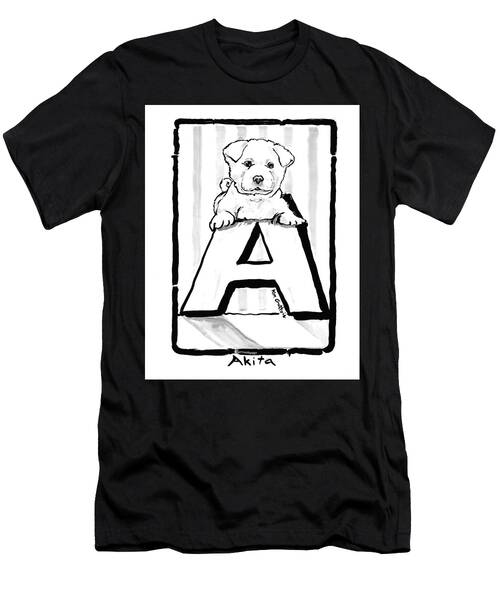 Dog Drawing Akita T-Shirt