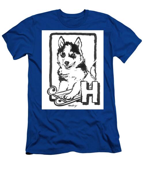 Dog Drawing Husky T-Shirt