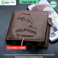 Dolphins NRL Leather Wallet