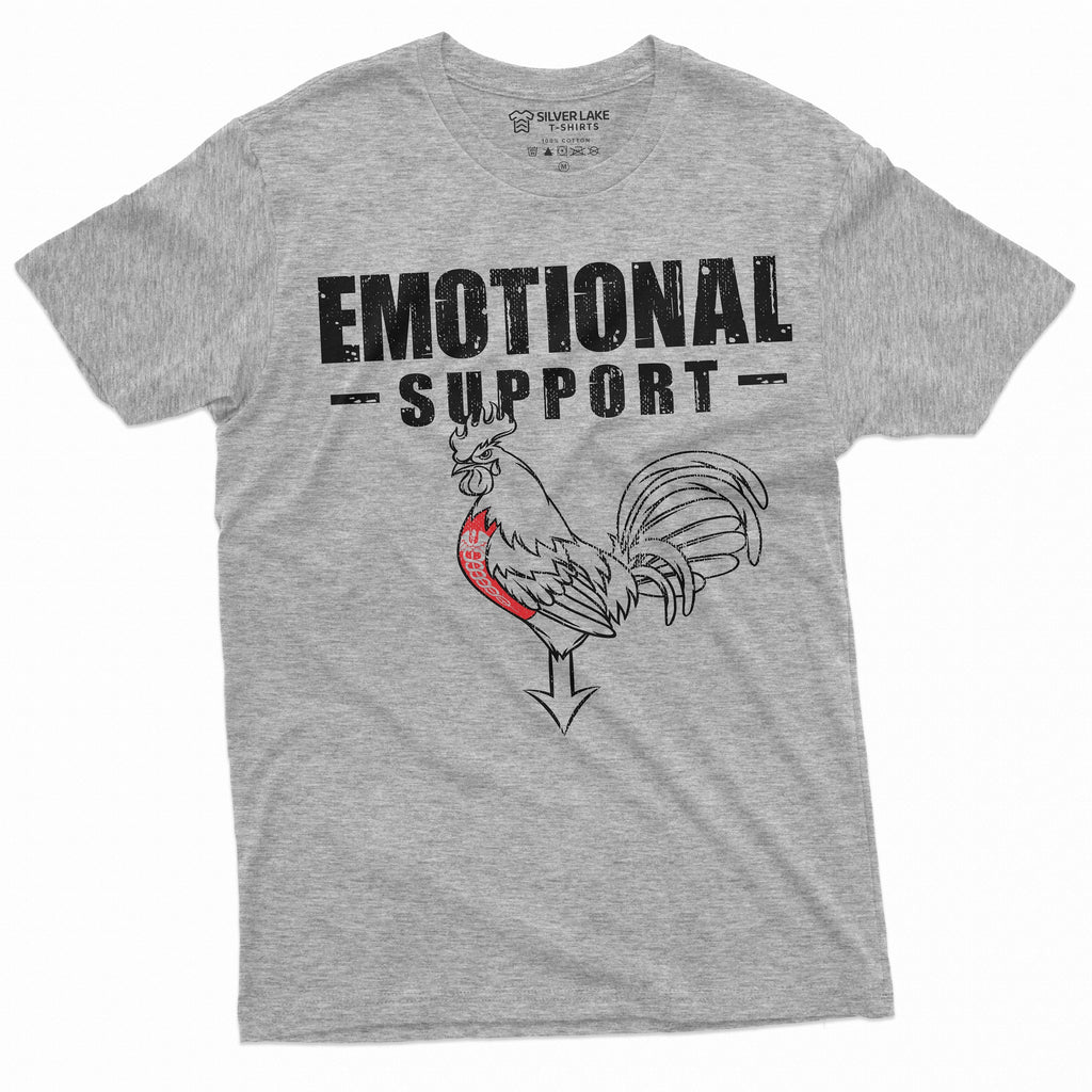 Emotional Support Rooster Cock Offensive Humor Tee Unisex T-shirt, Sweatshirt, Hoodie (2)