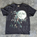 Vintage Black Cat Moon Celestial Cat Lover Tee Spooky Gothic Kitty (1)