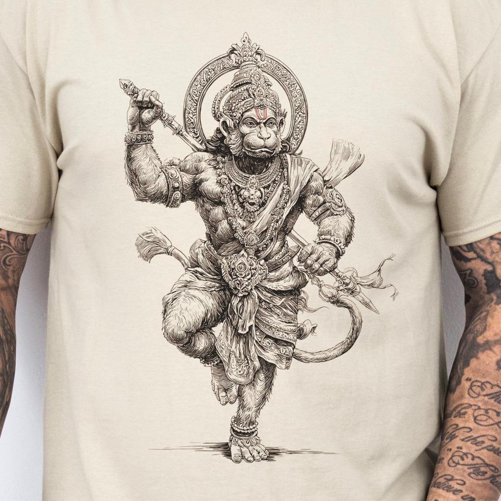 Hanuman Hindu Deity Monkey King Tee Spiritual Yoga Sun Wukong Warrior God (3)