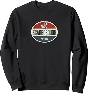 Scarborough Maine Retro Boat Anchor Vintage Unisex T-shirt, Sweatshirt, Hoodie (1)