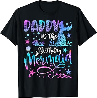 Daddy Birthday Mermaid Matching 1st Birthday Girl Unisex T-shirt, Sweatshirt, Hoodie (1)