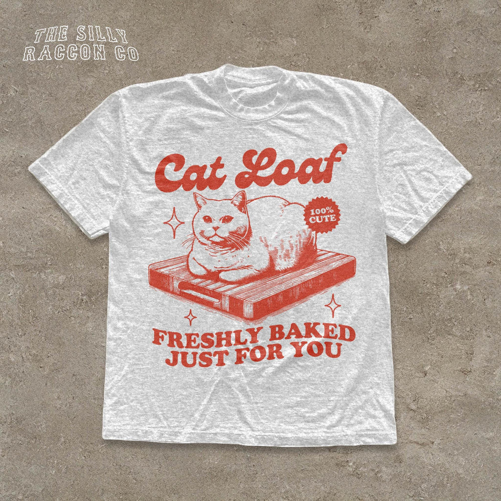 Cat Loaf Cat Meme Tee Vintage Retro Cat Lover Freshly Baked Tee (4)