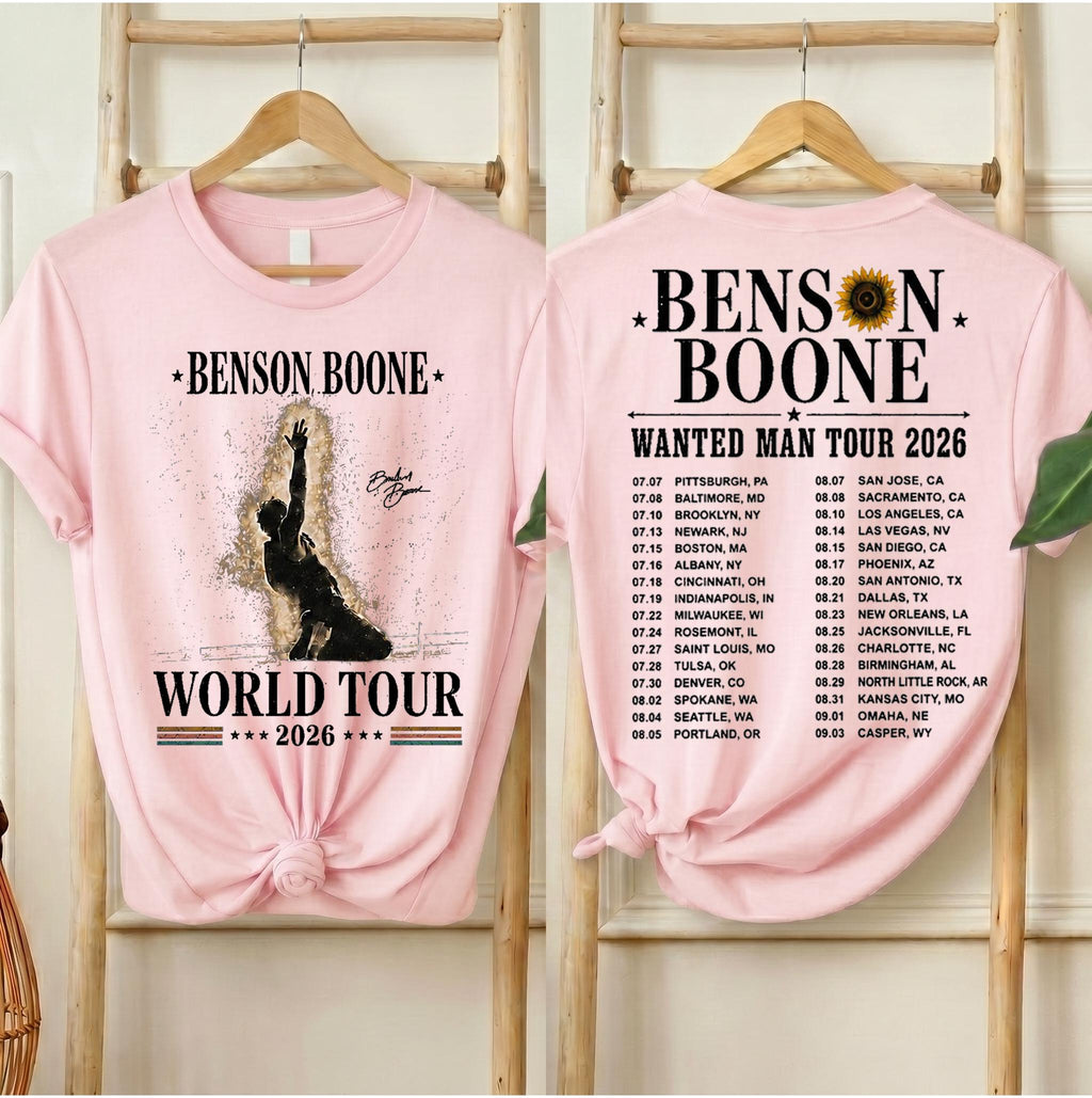 Benson Boone Wanted Man Tour 2026 Benson Boone Concert Tee World Tour Vintage Music Fan (4)