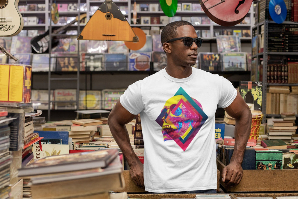 Colorful Abstract Skull Art Unisex T-shirt, Sweatshirt, Hoodie (2)