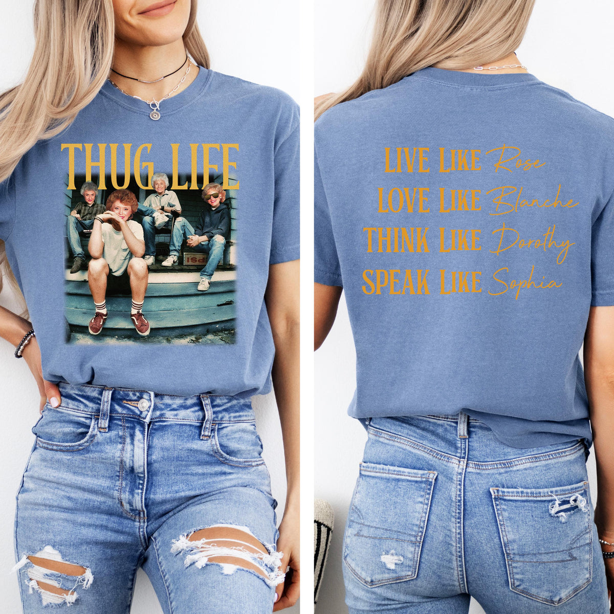 Golden Sided Thug Life Golden Fan Golden Lover 80s Tv Sitcom Tee Golden Club Movie (3)
