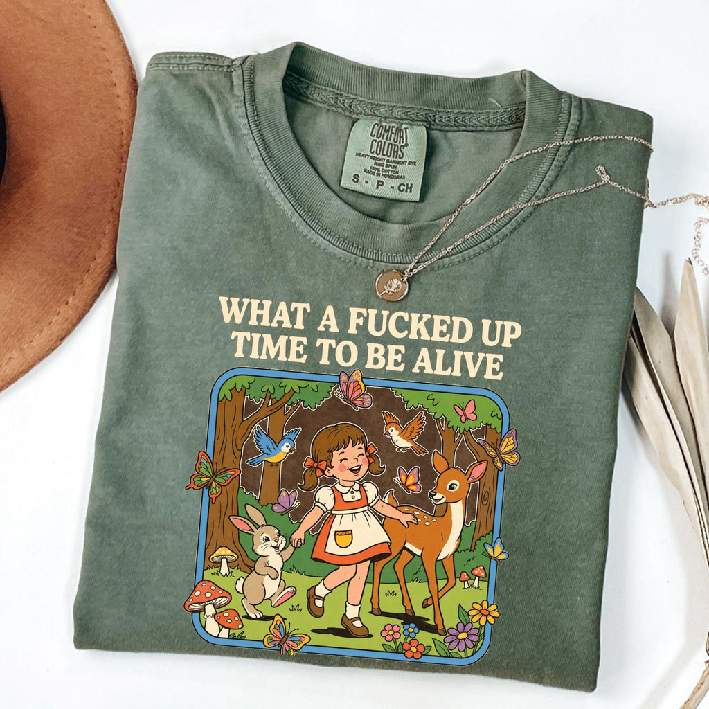 Comfort Colors Cked Time Alive Humor Sweater Dark Humor Tee Sarcastic (3)