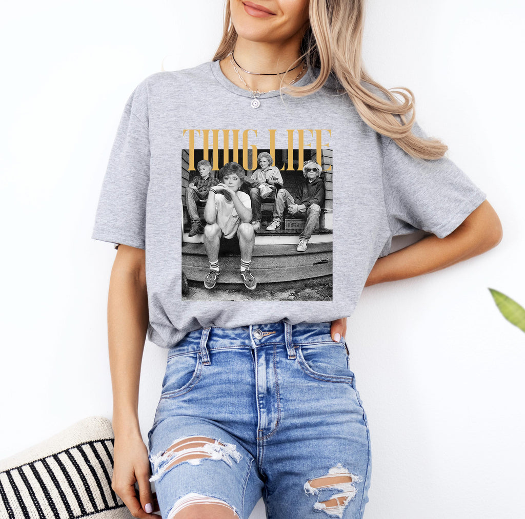 Golden Gir Ls Thug Life Tee 80s Sitcom Thug Life Mom Life Stay Gol-Den Vintage (4)