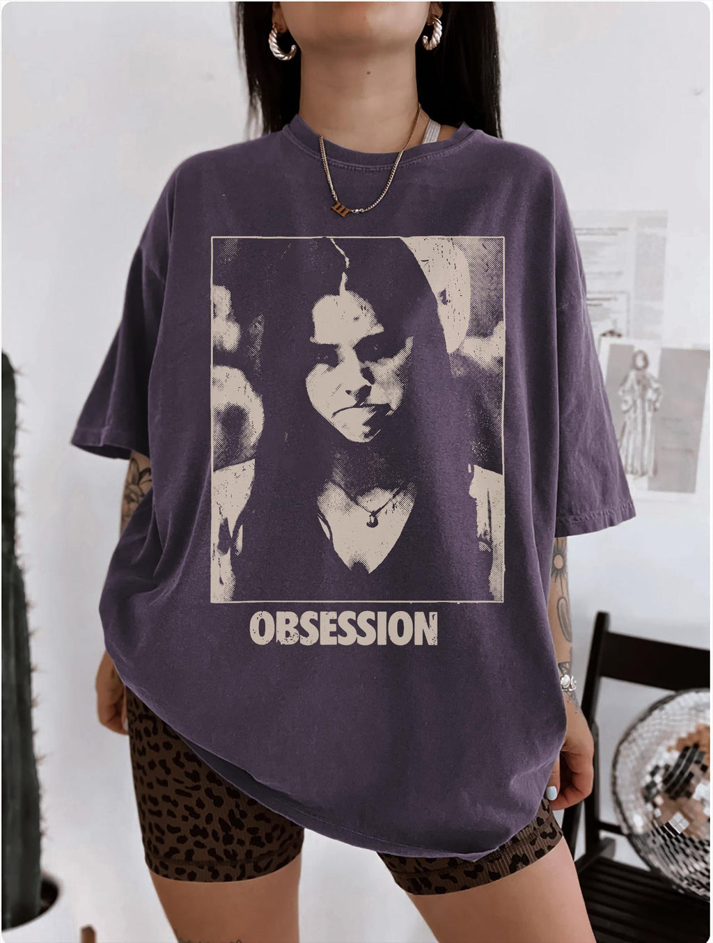 Vintage Obsession Frowning Nikki Gothic Horror Tee Unisex T-shirt, Sweatshirt, Hoodie (3)
