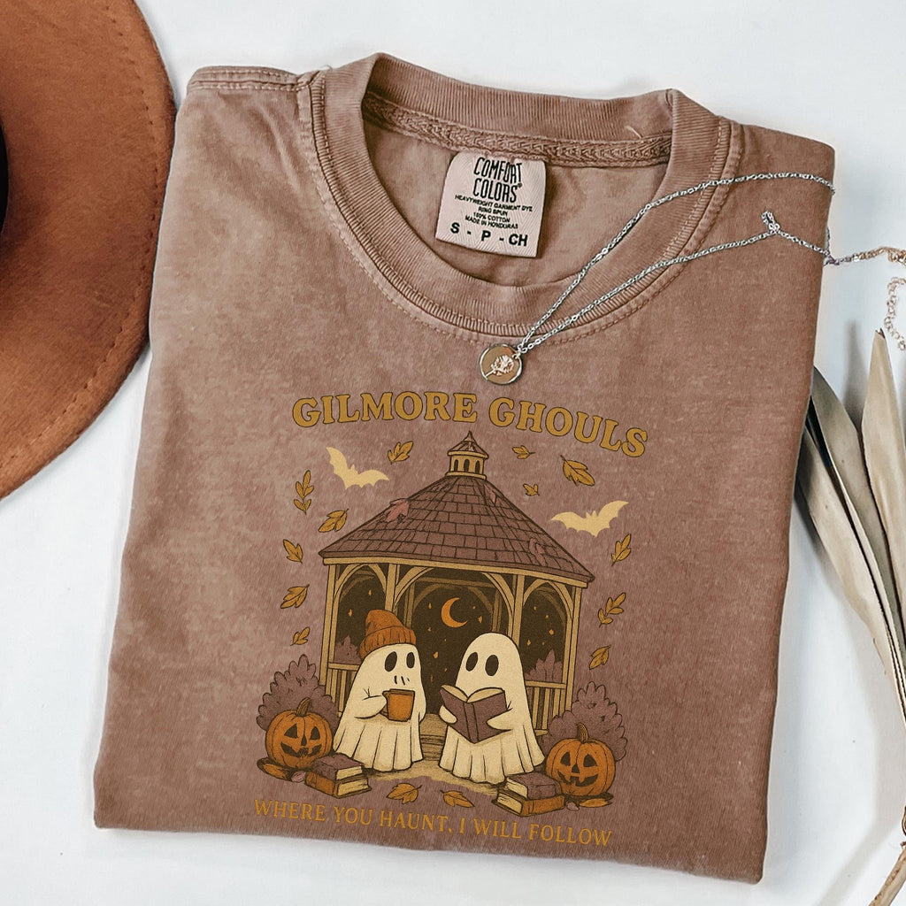 Gilmore Ghouls Where Haunt Follow Ghost Halloween Tee Spooky Fall Autum Ghost Couple (3)
