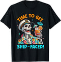 Time Get Ship Faced Skeleton Cruise Summer Vacation Unisex T-shirt, Sweatshirt, Hoodie (1)