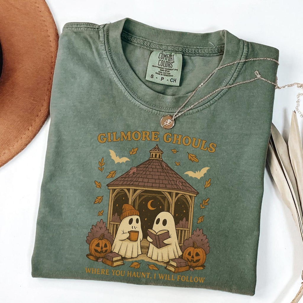 Gilmore Ghouls Where Haunt Follow Ghost Halloween Tee Spooky Fall Autum Ghost Couple (4)