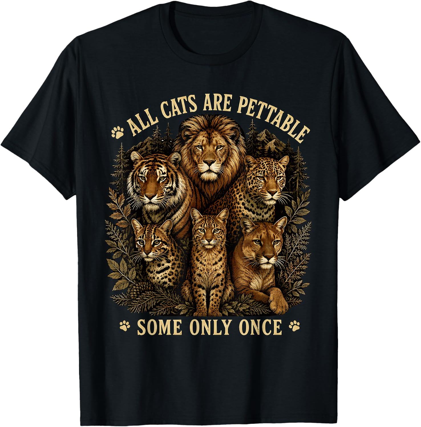 Vintage Cat Cats Pettable Some Only Once Unisex T-shirt, Sweatshirt, Hoodie (1)