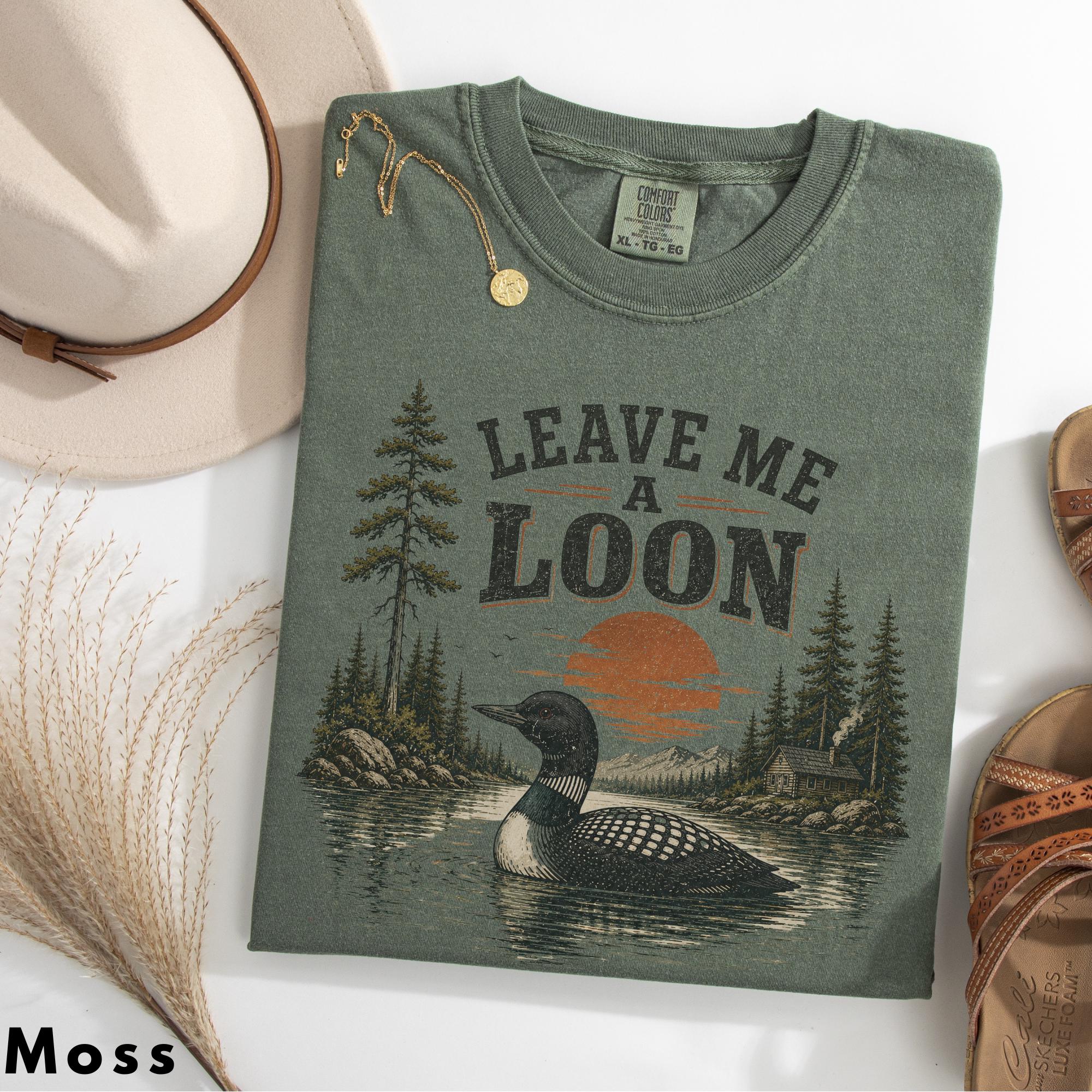 Leave Loon Bird Lover Minimalist Nature Outdoor Loon Unisex T-shirt, Sweatshirt, Hoodie (3)