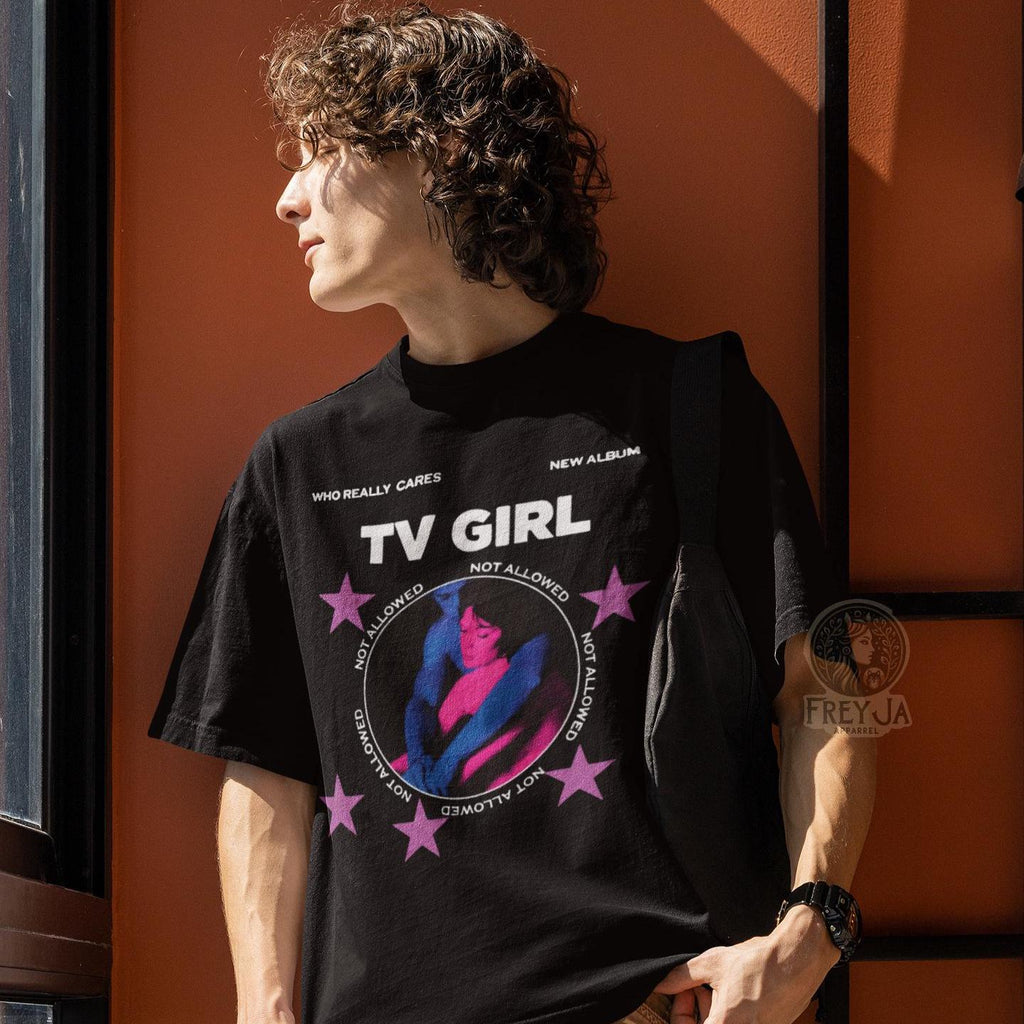 Tv Girl Indie Music Band Merch Really Cares Album Tee French Exit Tv Girl Fans (3)