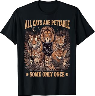 Cats Pettable Some Only Once Wild Vintage Unisex T-shirt, Sweatshirt, Hoodie (1)