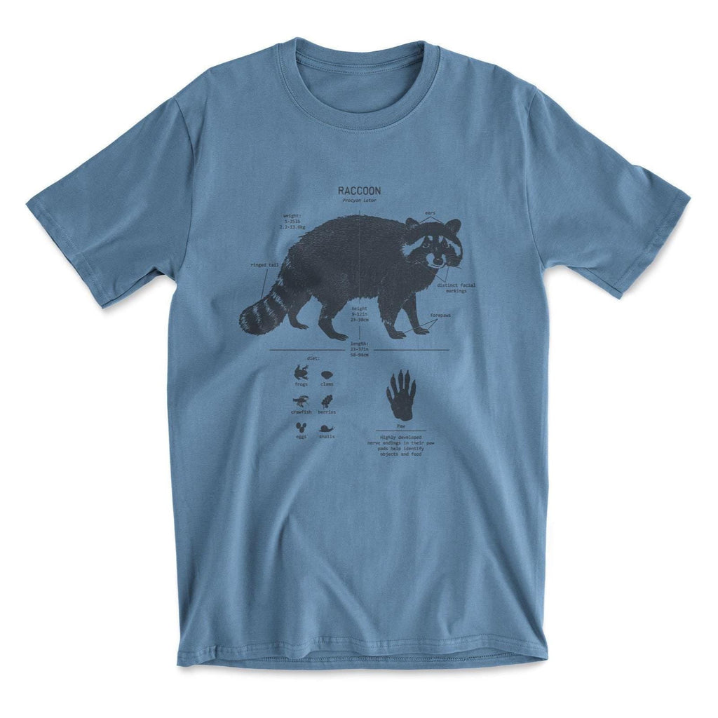 Raccoon Anatomy Hand Drawn Screen Printed Unisex T-shirt, Sweatshirt, Hoodie (3)