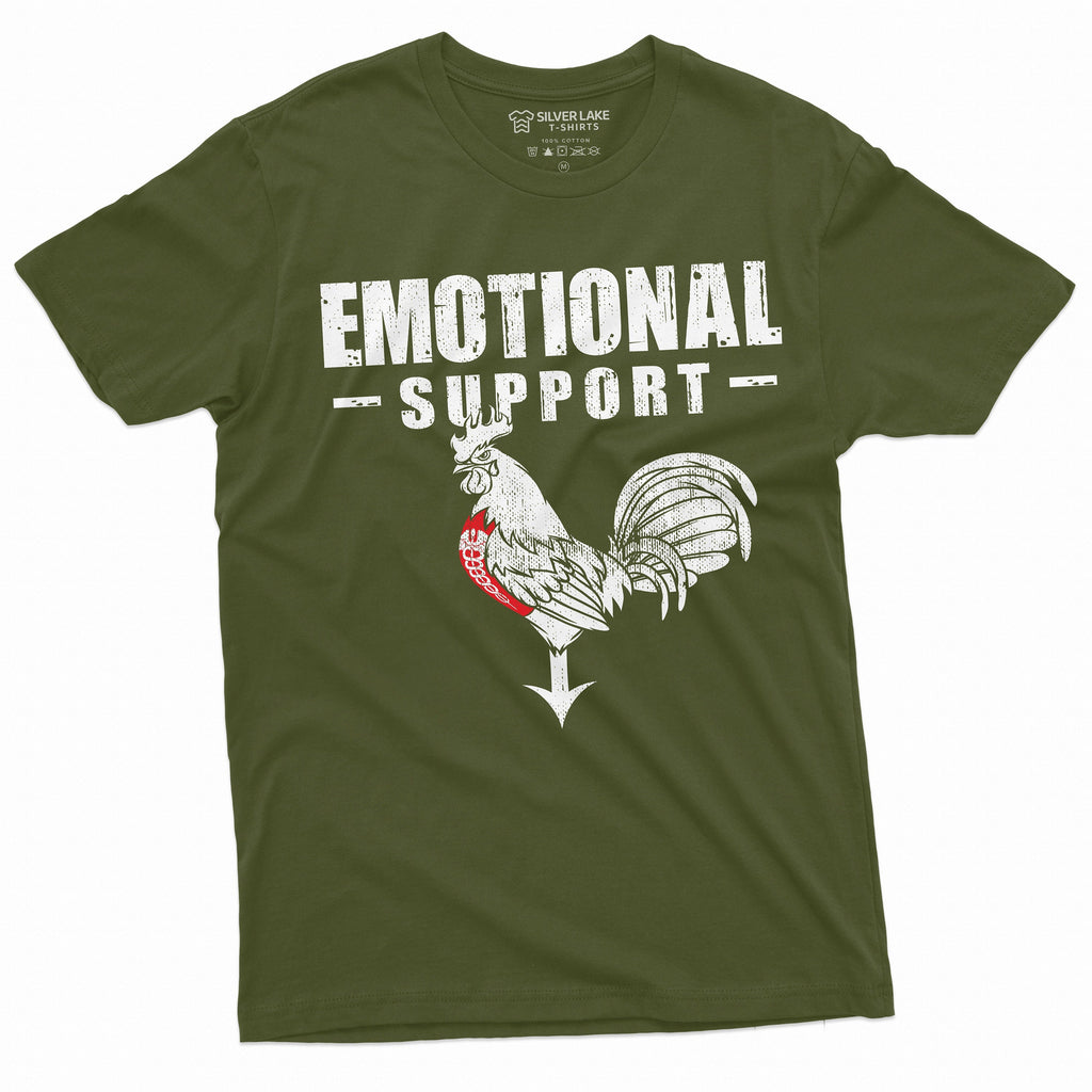 Emotional Support Rooster Cock Offensive Humor Tee Unisex T-shirt, Sweatshirt, Hoodie (3)