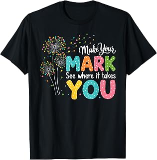 Make Mark Happy Dot Day Teacher Dandelion Unisex T-shirt, Sweatshirt, Hoodie (1)